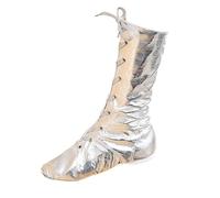 Heels for Women Womens Sandals Ballroom Dance Shoes Sequined Leather Pointed Toe Kitten Heel Latin Flat 1920s Flapper Women's Glitter Closed Tango Salsa Samba Waltz Social Dancing Silver-C Size 4.5