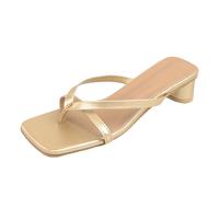 Heels Scandals For Women High Heels Open Toe Cover Heel Suede Sandals Women's Platform Wedge Sandals Cute Beach for Women Summer (Gold, 6)