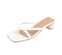 Heels Scandals For Women High Heels Open Toe Cover Heel Suede Sandals Women's Platform Wedge Sandals Cute Beach for Women Summer (White, 5)