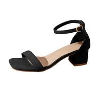 Heels Scandals For Women High Heels Open Toe Cover Heel Suede Sandals Women's Platform Wedge Sandals Womens Size 11 Shoes (6)