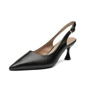 Heels Women's Sexy Pointed Toe Closed Fairy Back Hollow Comfortable Wedding Bridal Shoes Classic Cute Dinner Work Office Shoes Black 4