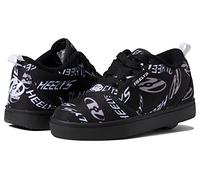 Heelys Boys Pro 20 Prints Wheeled Shoe, Black White Grey Swirl Logo, 2 UK