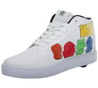 HEELYS Men's Racer Mid Wheeled Heel Shoe, White/Black/Yellow, 10 UK