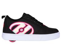 Heelys Pro 20 Icon Girls Black & Pink Canvas Printed Trainers, Size: 13