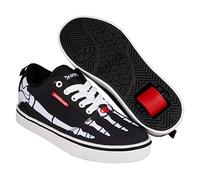 HEELYS Unisex-Child Pro 20 Prints Skate Shoe (Little Big Kid/Adult) Wheeled Heel, Black/White/Red Skeleton, 15