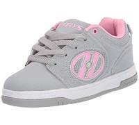 HEELYS Voyager Tennis Shoe, Grey/Light Pink, 2 UK