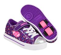 Heelys X2 Snazzy Girls Shoes Purple Multi Rainbow