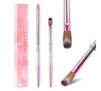 heemeei Acrylic Nail Brush Size 12, 100% Kolinsky Acrylic Brushes for Nails, Nail Brushes for Acrylic Application, Pinceles Para Uñas Acrílicas, Acrylic Powder Brush for Professional Manicure DIY