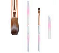 heemeei Acrylic Nail Brush, Size 12, 100% Pure Kolinsky Nail Art Brush, Sturdy Handle, Acrylic Powder Design Tools for Professional Manicure DIY Salon (12#)