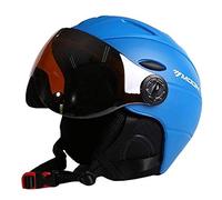 Heemtle 2-in-1 Visor Ski Snowboard Helmet Detachable Snow Mask Anti-Fog Anti-uv Integrated Goggle Shield Low Weight Adults Men/Women 5 Colors Optional (Adjustable:58-61cm)