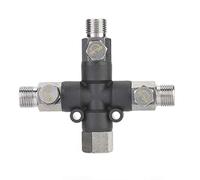 HEEPDD 1/8' Airbrush Hose Joint, 3-Way Air Hose Splitter with Adjustable Knob Valve for Artists Cosmetologists and DIY Enthusiasts