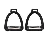HEEPDD 1 Pair Horse Riding Stirrups, Alloy Side Opening Foot Stirrups with Anti Slip Pads, for Training Practice Show Jumping Dressage
