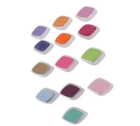 HEEPDD 10 Colors Washable Ink Pad Set, Sponge Ink Pads for Kids Crafting Water Soluble with Glittering Effects Storage Box for Fabric Wood Paper Scrapbook Card Making