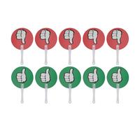 HEEPDD 10 Pcs Yes No Paddles for Classroom, Double Sided Green Red True False Voting Signs, Formative Assessment Teacher Supplies Interactive Handheld Board