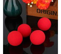 HEEPDD 10 Red Sponge Balls Ball Toys Soft Sponge Balls for Tricks with Classic Appear Disappear Multiply Effects