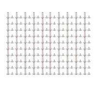 HEEPDD 100 Sets Binding Post Screws, M2 Stainless Steel Chicago Binding Screws Flat Head Furniture Internal Hex Rivets Nuts for Woodworking Cupboard Bed Fence (3 * 9 * 6mm)