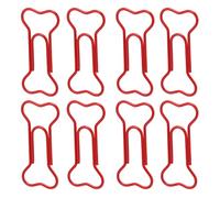 HEEPDD 100pcs Dog Bone Shape Paper Clips, Metal Cute Bookmarks for Document Organization, Office School Home Use (Red)
