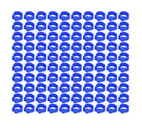 HEEPDD 100PCS Pigeons Identification Leg Rings, Plastic Lightweight Foot Bands, Easy to Use for Marking Pigeons Age, Small Size 8mm Diameter (Blue)