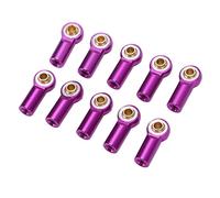 HEEPDD 10pcs Fine Workmanship RC M3 Metal Ball End Holder for AXIAL SCX10 1/10 RC Car, Strong and Durable, for Car Builders (Purple)