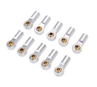 HEEPDD 10pcs Fine Workmanship RC M3 Metal Ball End Holder for AXIAL SCX10 1/10 RC Car, Strong and Durable, for Car Builders (Silver)