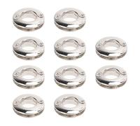 HEEPDD 10Pcs Shoe Boot Repair Eyelets, Alloy Round Eyelets Kit for Fabric Leather Bag, Perfect for Shoes Belts Clothing Accessories (Silver)