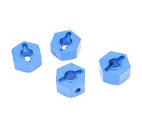HEEPDD 12mm Diameter 5.5mm 7mm Thickness RC Hex Wheel Hub Set Kit for Traxxas 1/10 Slash 4x4 Rustler Stampede Slash 2WD, Safer Running & Great Fitting (Blue)