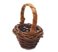 HEEPDD 12Pcs 1:12 Mini Rattan Basket Dollhouse Storage Woven 6x4.5cm | Holds party treats, flower petals, craft supplies, accents wedding tables, shelf tops, garden pots, window sills, desktop