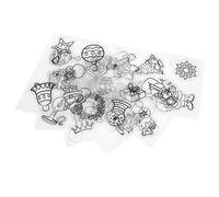 HEEPDD 12Pcs Christmas Heat Shrink Sheets BOPS Material for Crafting DIY Key Chains Ornaments Inspiring Creativity with Hands-On Projects Easy Oven or Hot Air Gun Use 7.8in X 5.6in Size