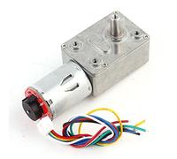 HEEPDD 12V DC High Torque Reduction Gear Motor with Encoder, Two Phase Precious Metal Carbon Brush, Low Noise Long Life, for Industrial Automation Robotics (30RPM)