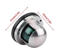 HEEPDD 12V Marine Boat Stainless Steel Red Green LED Navigation Signal Light Long -term Life Show Accessory Simple Montage