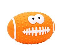HEEPDD 2.5in Latex Squeaky Rugby Chew Dog Toy, Small Breed (Large)