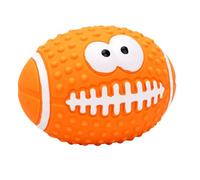 HEEPDD 2.5in Latex Squeaky Rugby Chew Dog Toy, Small Breed (Small)