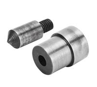 HEEPDD 2Pcs Press Punch, Heavy Duty Eyelet Puncher Tool Set for Leather Crafting, 14mm Diameter for Projects and Grommet Applications (6.0 mm)