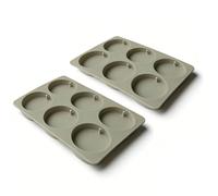 HEEPDD 2PCS Silicone Round Pendant Mold, Resin Casting Molds Resin Mold for Jewelry Pendants and Candles with Hanging Hole for DIY Crafts Home Decor 2PCS Silicone Round Pendant, 12 (Grey)