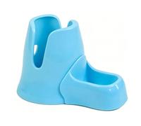 HEEPDD 3 in 1hamster Water Bottle Stand with Food Bowl and Plastic Hideout (Blue)