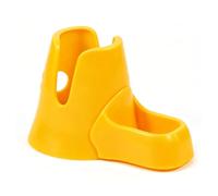 HEEPDD 3 in 1hamster Water Bottle Stand with Food Bowl and Plastic Hideout (Yellow)