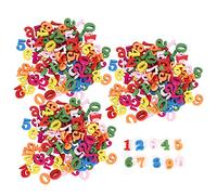 HEEPDD 300PCS Colorful Wooden Numbers, Buttons Puzzles Toy Educational 0-9 Number Blocks for Homemade Arts Ornament Decorated DIY Project Early Education Teaching 300PCS Colorful Wooden