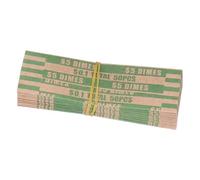 HEEPDD 300Pcs Packed Flat Coinage Wrappers, Paper Tube for Accurate Coin Count, Premium Quality for Pennies and Dimes, Perfect for Bank and Office Use ($0.1)