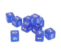 HEEPDD 30PC Transparent 6 Sided Dice Cubes Vibrant Colors Enhance Visual Appeal Compact 0.61 Inch Size Ideal for Travel Versatile Board Game Educational Math Activities Family Social (Blue)