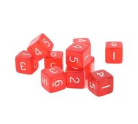 HEEPDD 30PC Transparent 6 Sided Dice Cubes Vibrant Colors Enhance Visual Appeal Compact 0.61 Inch Size Ideal for Travel Versatile Board Game Educational Math Activities Family Social (Red)