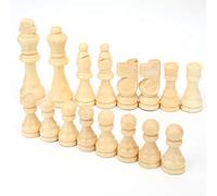 HEEPDD 32PCS Wooden International Chess Pieces, Educational Toy Set for Kids and Adults, Portable Design for Family Gatherings and Travel