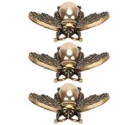 HEEPDD 3Pcs Shoe Clips Elegant Bridal Accessories Zinc Alloy Shoe Charm Clips for Wedding Party Outfit Enhancement Each 1.93 X 1.38 Inches Fits Heels Hats Coats Special Occasion Attire (Apricot)