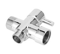 HEEPDD 3Way Faucet Diverter Valve, Flexible Operation for Handheld Shower and Fixed Spray Heads, Ideal for Bathroom Replacement 3Way Faucet Diverter Valve, Polished Chrome, Bathroom (7/8 Water
