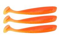 HEEPDD 4 Inch Paddle Tail Plastic Lures, Bait with T Tail Design, 20 Pcs 7.5cm Grub for Freshwater and Saltwater Fishing 4 Inch Paddle Plastic Lures, Soft Fishing Nan (Orange)