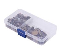 HEEPDD 40 Sets Leather Snap Fasteners Kit, Metal Button Snaps Press Studs with 4 Setter Tools and Case for Clothes Jackets Jeans Wears Bracelets Bags (Bronze)