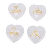 HEEPDD 4PCS Heart Shaped Crystal Stones Polished White Pocket Engraved Text | Natural,Decorative Ornament,for Anxiety Relief Meditation Reiki Chakra Balancing Women,Calming Handheld