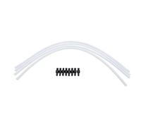 HEEPDD 4PCS Silicone Milk Frothing Hose 38cm Transparent + 8 Connectors Replacement Kit, for Automatic Coffee Machine Cappuccino Latte Foam System (4 X Transparent Hoses + 8 X Replacement Joints)
