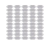 HEEPDD 50 Pcs 15mm Double Hole Alphabet Engraved Link Charm