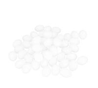 HEEPDD 50PCS Plastic Fake Eggs, Life Like Simulation Eggs for Hatching Inducement with Durable Washable Material for Nesting (solid fake egg)