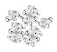 HEEPDD 50Pcs Rhinestone Crystal Buttons, Rhinestones Transparent Shining Luxury Glass Buttons for DIY Craft Decoration with 20mm 25mm 2 Sizes for Wooden Furniture Sofa Costume 50Pcs (20mm)